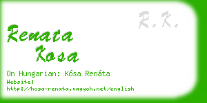 renata kosa business card